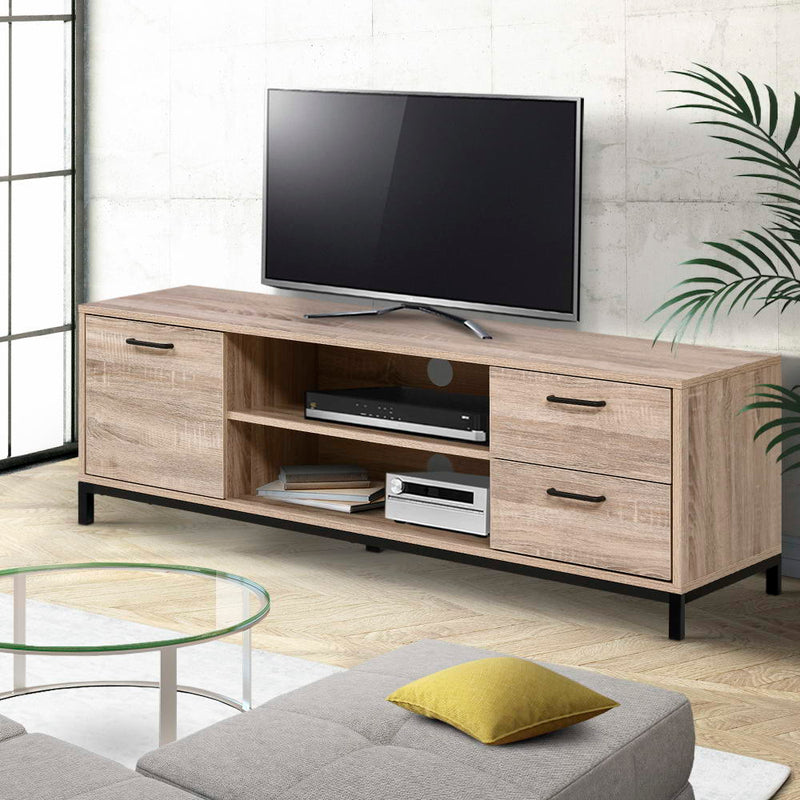 Artiss TV Cabinet 132cm Pine Entertainment Unit Tania