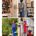 Giantz 3 Step Ladder Folding Aluminium Non Slip Platform