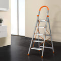 Giantz 5 Step Ladder Folding Aluminium Non Slip Platform
