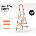 Giantz 6 Step Ladder Folding Aluminium Non Slip Platform