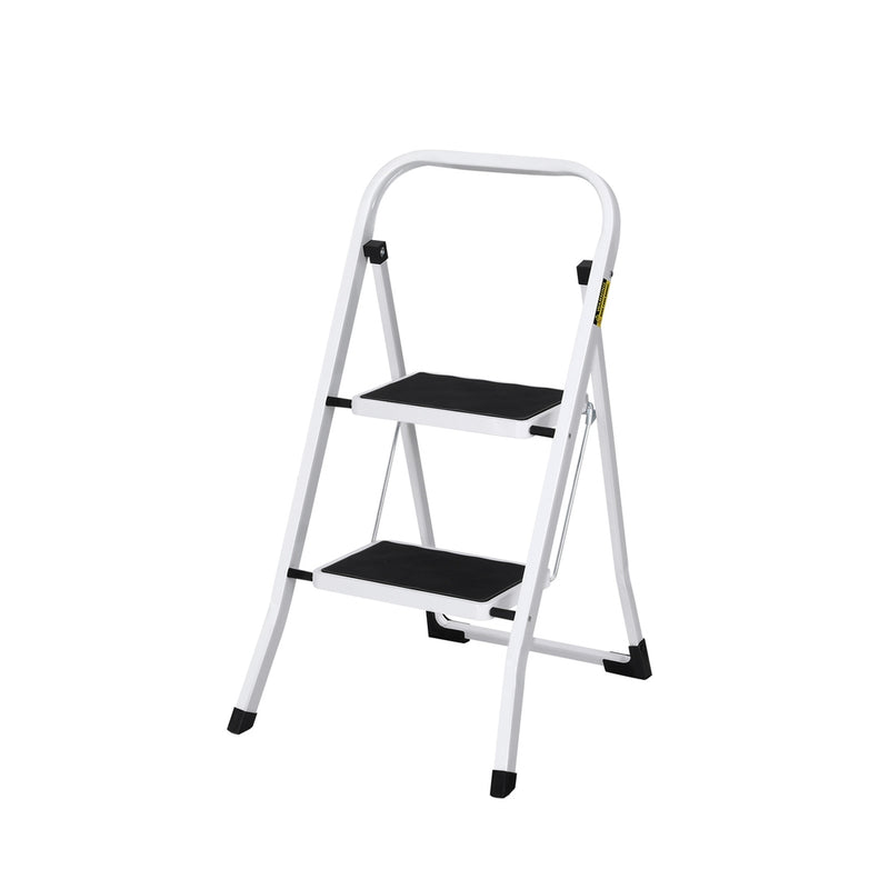 Giantz 2 Step Ladder Folding Steel Platform Lightweight