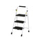 Giantz 3 Step Ladder Folding Steel Platform Lightweight
