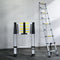 Giantz 2.6M Telescopic Ladder Aluminium Extension Adjustable