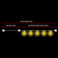 38m LED Festoon String Lights Outdoor Waterproof Christmas Wedding