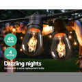 38m LED Festoon String Lights Outdoor Waterproof Christmas Wedding