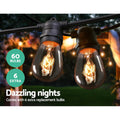 56m LED Festoon String Lights Outdoor Waterproof Christmas Wedding