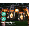 74m LED Festoon String Lights Outdoor Waterproof Christmas Wedding Garden