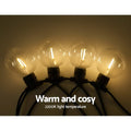 Jingle Jollys 41m LED Festoon String Lights 40 Bulbs Christmas