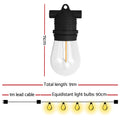 Festoon Lights 91m String Lights Outdoor Christmas Party Garden Decor