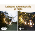 Solar 17m LED Festoon Lights Outdoor String Christmas Party Decor