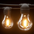 Solar Festoon Lights 17m LED String Outdoor Christmas Decoration 2pc