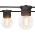 Solar Festoon Lights 17m LED String Outdoor Christmas Wedding 2 Pack