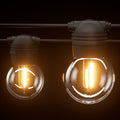 Solar Festoon Lights 17m LED String Outdoor Christmas Wedding 2 Pack