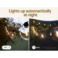 Solar Festoon Lights 17m Outdoor LED String Wedding Christmas Party