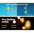 Solar Festoon Lights 17m Outdoor LED String Christmas Party Garden