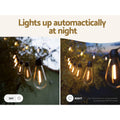 Solar Festoon Lights 17m LED Outdoor String Warm White Christmas