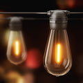 Solar Festoon Lights 17m LED Outdoor String Warm White Christmas
