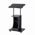 Artiss Mobile Podium Stand with Lockable Wheels Height Adjustable Laptop Desk Black
