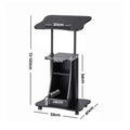 Artiss Mobile Podium Stand with Lockable Wheels Height Adjustable Laptop Desk Black