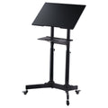 Artiss Mobile Lectern Stand, Adjustable Sit-to-Stand Presentation Podium w/ Wheels Black