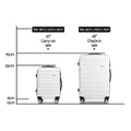 Wanderlite 2Pc Luggage Set 20-28in Spinner Hard Shell TSA Lock White