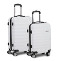 Wanderlite 2Pc Luggage Set 20-28in Spinner Hard Shell TSA Lock White