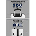 Wanderlite 2Pc Luggage Set 20-28in Spinner Hard Shell TSA Lock White