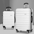 Wanderlite 2Pc Luggage Set 20-28in Spinner Hard Shell TSA Lock White