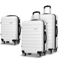 Wanderlite 3Set Luggage 20 24 28 Inch TSA Lock Spinner White