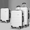 Wanderlite 3Set Luggage 20 24 28 Inch TSA Lock Spinner White
