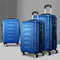 Wanderlite 3Set 20 24 28 Inch Luggage TSA Lock Spinner Hard Shell Blue