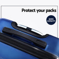 Wanderlite 3Set 20 24 28 Inch Luggage TSA Lock Spinner Hard Shell Blue