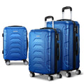 Wanderlite 3Set 20 24 28 Inch Luggage TSA Lock Spinner Hard Shell Blue