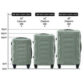 Wanderlite 3pcs Hard Suitcase Luggage Set TSA Lightweight Travel