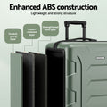 Wanderlite 3pcs Hard Suitcase Luggage Set TSA Lightweight Travel