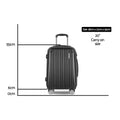 Wanderlite 20 Inch Hard Shell Carry On Luggage Black Zipper Lock