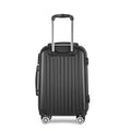 Wanderlite 20 Inch Hard Shell Carry On Luggage Black Zipper Lock