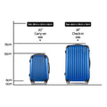 Wanderlite 20-28 Inch 2 Piece Luggage Set TSA Spinner Hard Shell Blue