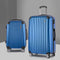 Wanderlite 20-28 Inch 2 Piece Luggage Set TSA Spinner Hard Shell Blue