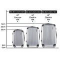 Wanderlite 20 24 28 Luggage Set TSA Lock Spinner Hard Shell Silver