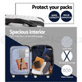 Wanderlite 20 24 28 Luggage Set TSA Lock Spinner Hard Shell Silver