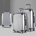 Wanderlite 20 24 28 Luggage Set TSA Lock Spinner Hard Shell Silver
