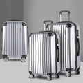 Wanderlite 20 24 28 Luggage Set TSA Lock Spinner Hard Shell Silver