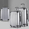 Wanderlite 20 24 28 Luggage Set TSA Lock Spinner Hard Shell Silver