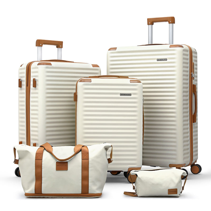 Wanderlite 5pc Luggage Set Suitcase Trolley TSA Hard Case Travel