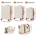Wanderlite 5pc Luggage Set Suitcase Trolley TSA Hard Case Travel