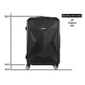 Wanderlite 28in Luggage ABS Hard Shell TSA Lock Black Travel Suitcase