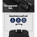 Wanderlite 28in Luggage ABS Hard Shell TSA Lock Black Travel Suitcase