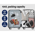Wanderlite 28in Luggage ABS Hard Shell TSA Lock Black Travel Suitcase