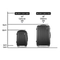Wanderlite 20in 28in Luggage Set 2PC Hard Shell Carry On Suitcase Black